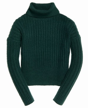 Superdry Dahlia Roll Neck Női Kötöttáru Türkiz/Zöld | AQUYD2839